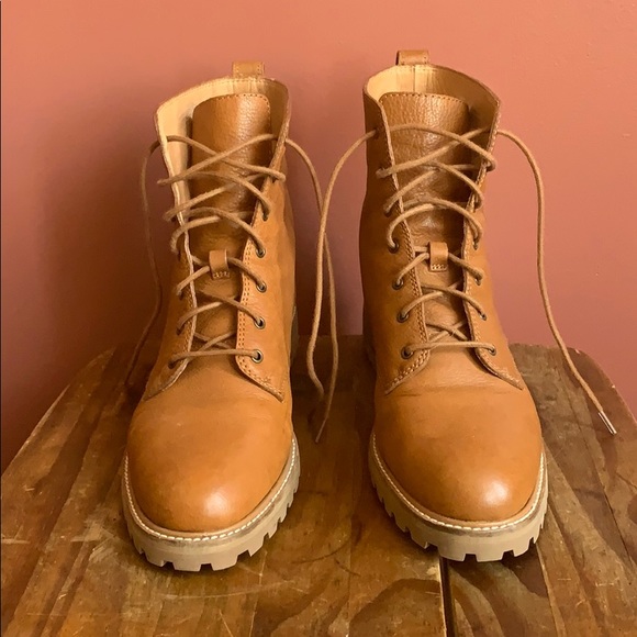 Madewell Shoes - The Clair Lace-Up Boot in Leather